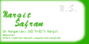 margit safran business card